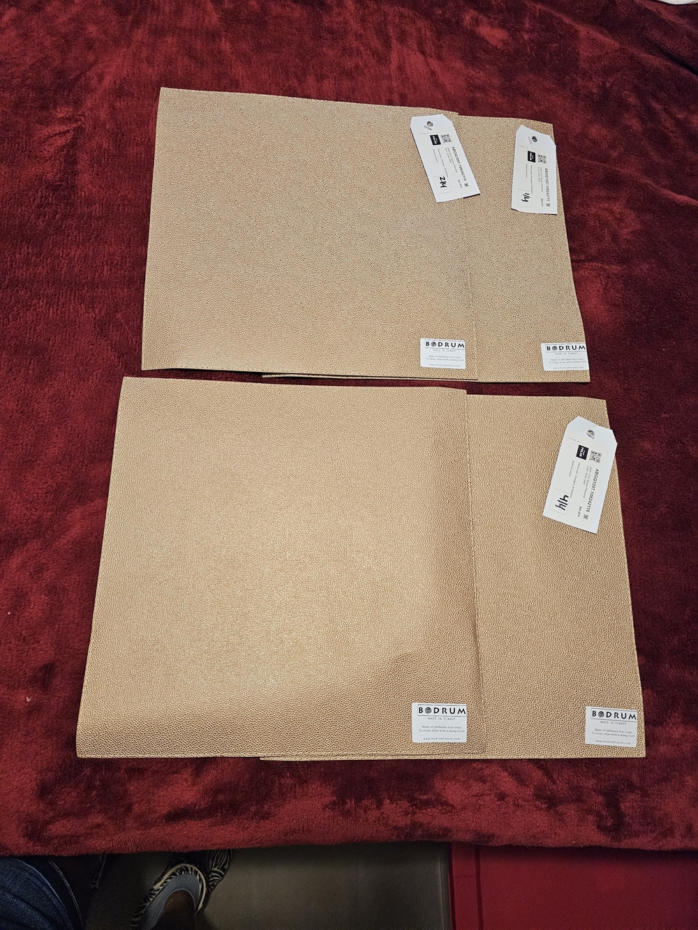 Bodrum Rose Gold Textured Placemat Set Of 4